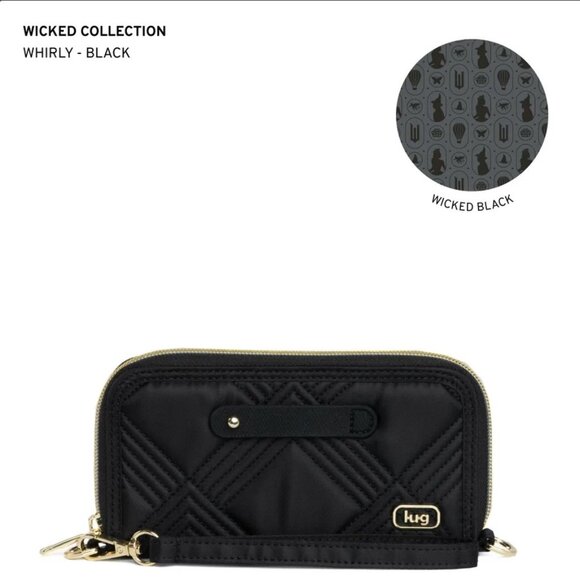 lug Handbags - Lug Wicked x Lug Whirly RFID Wristlet Wallet - Black